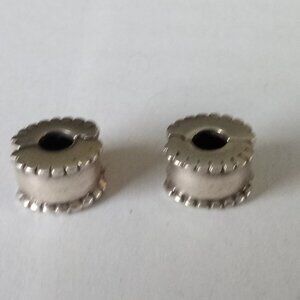 Authentic Pandora lot of 2 beveled clips set retired